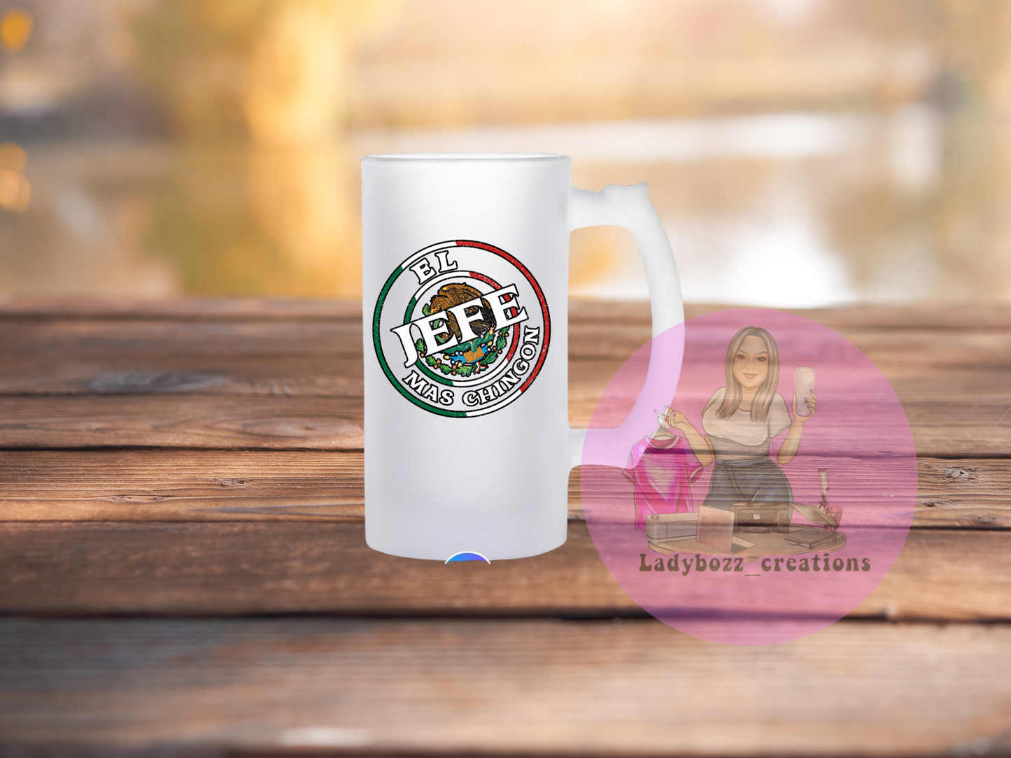 Chingon/papa/dad/mama/Familia Beer mugs