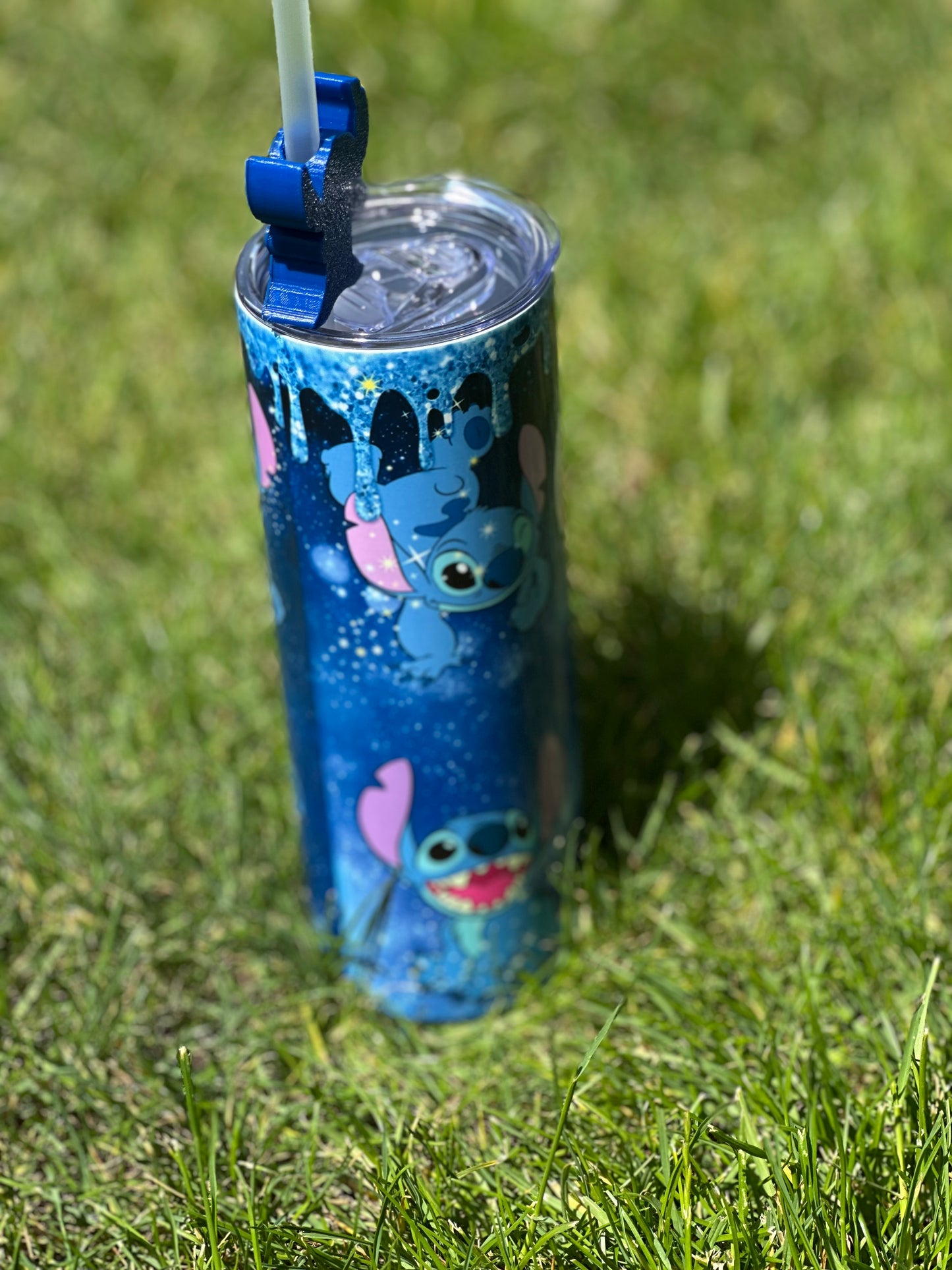 Stitch 20 oz tumbler with Stitch straw Topper included