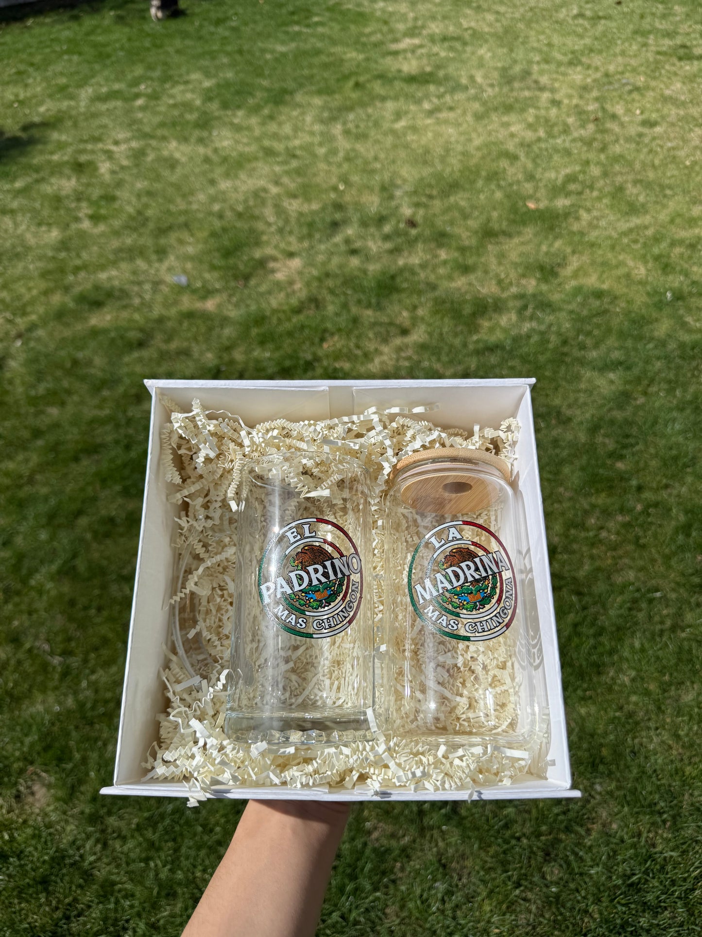 Madrina Libbey Cup and Padrino Beer Cup