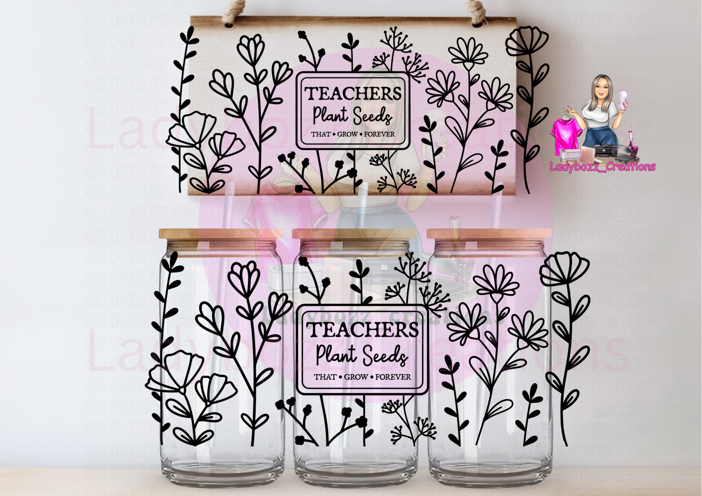 Teachers/Ms. Rachel/Set of 4 wraps