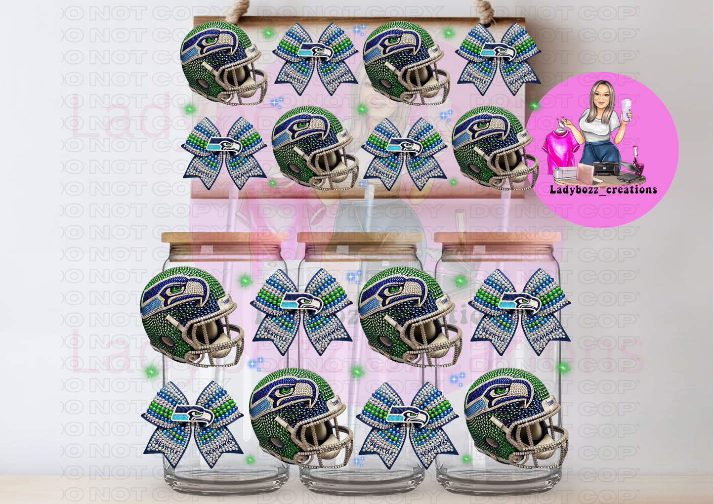 Glitter Football Wraps