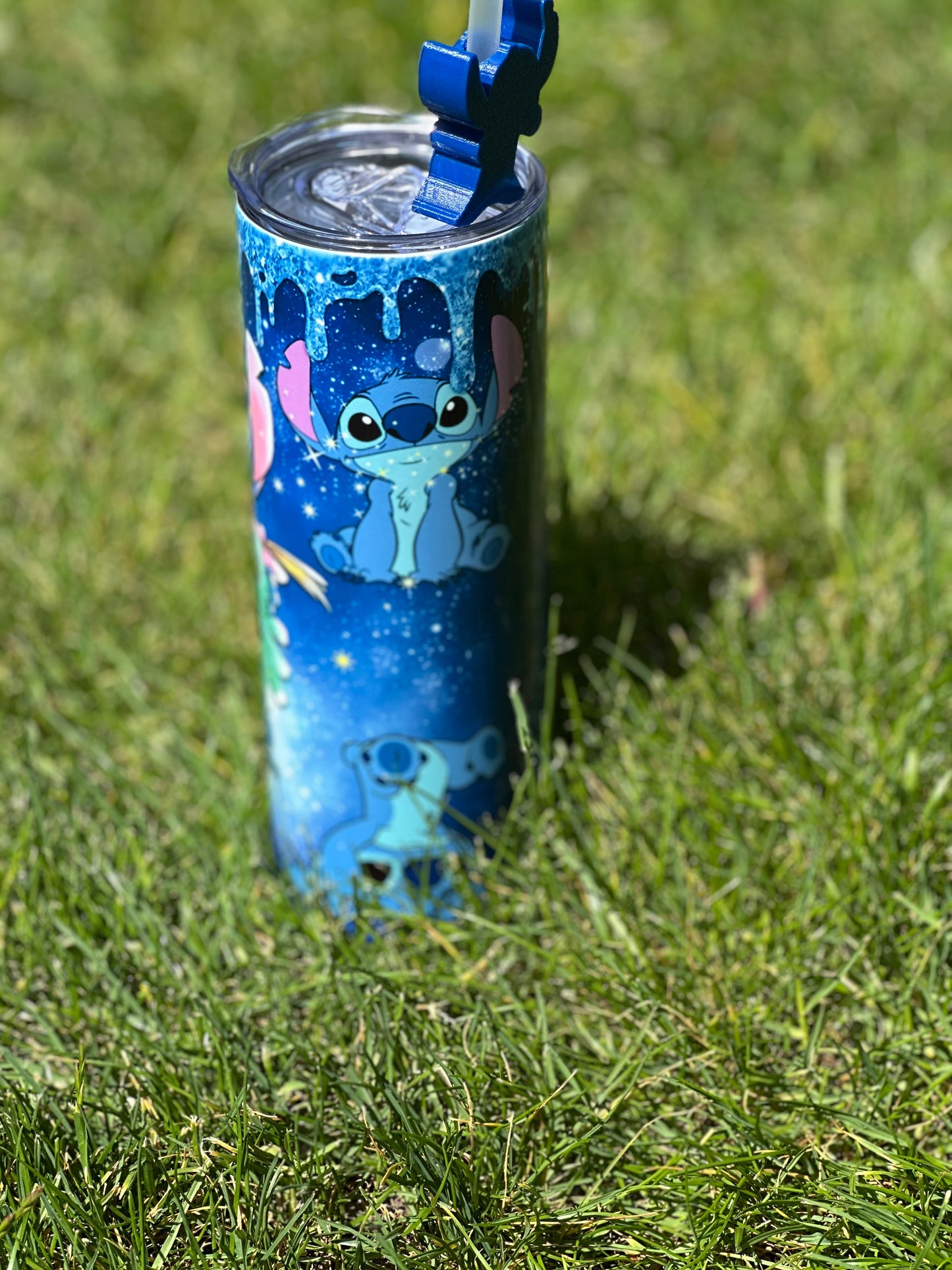 Stitch 20 oz tumbler with Stitch straw Topper included