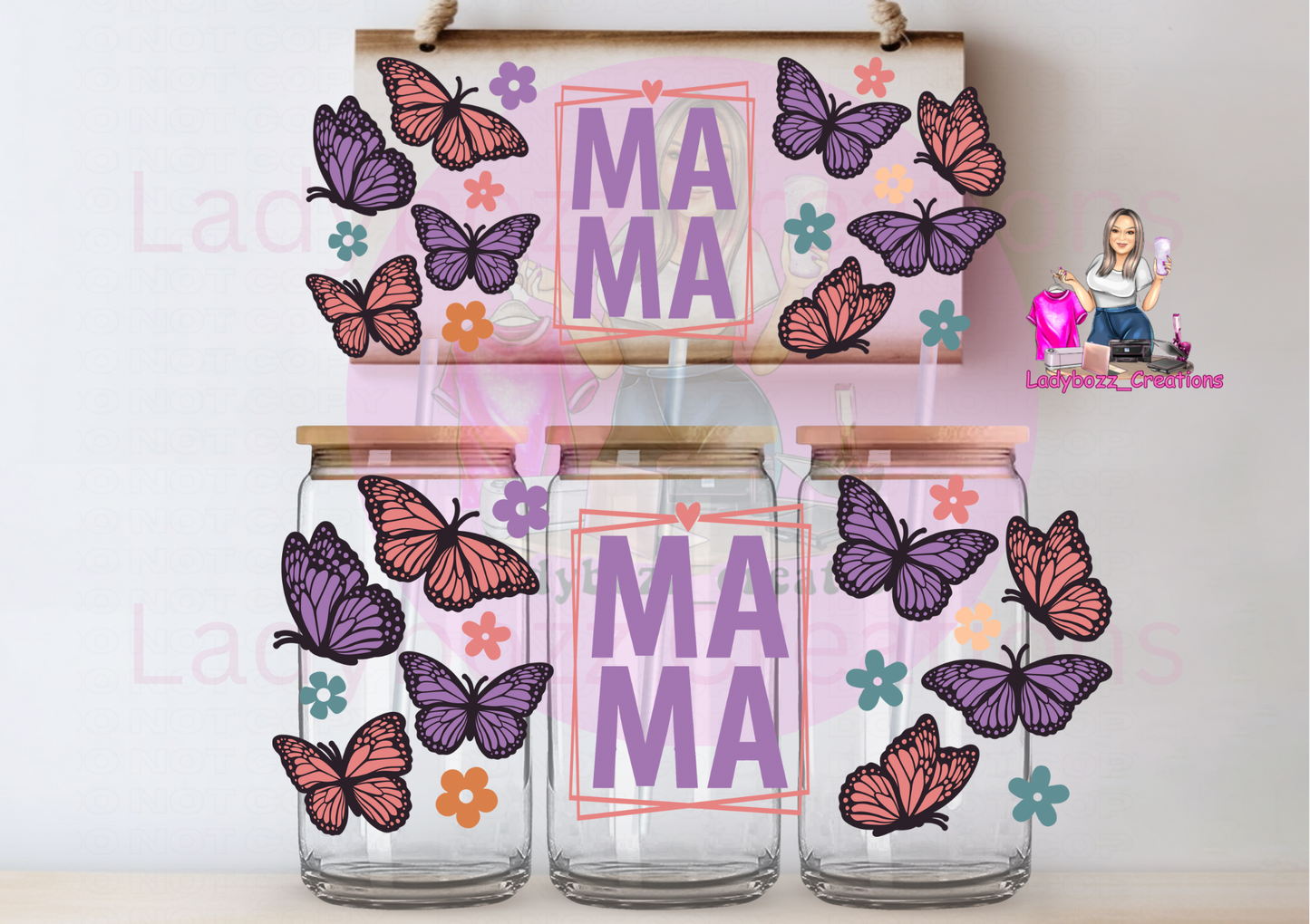 Mama/Minding my own Small Business/Set of 3 Wraps