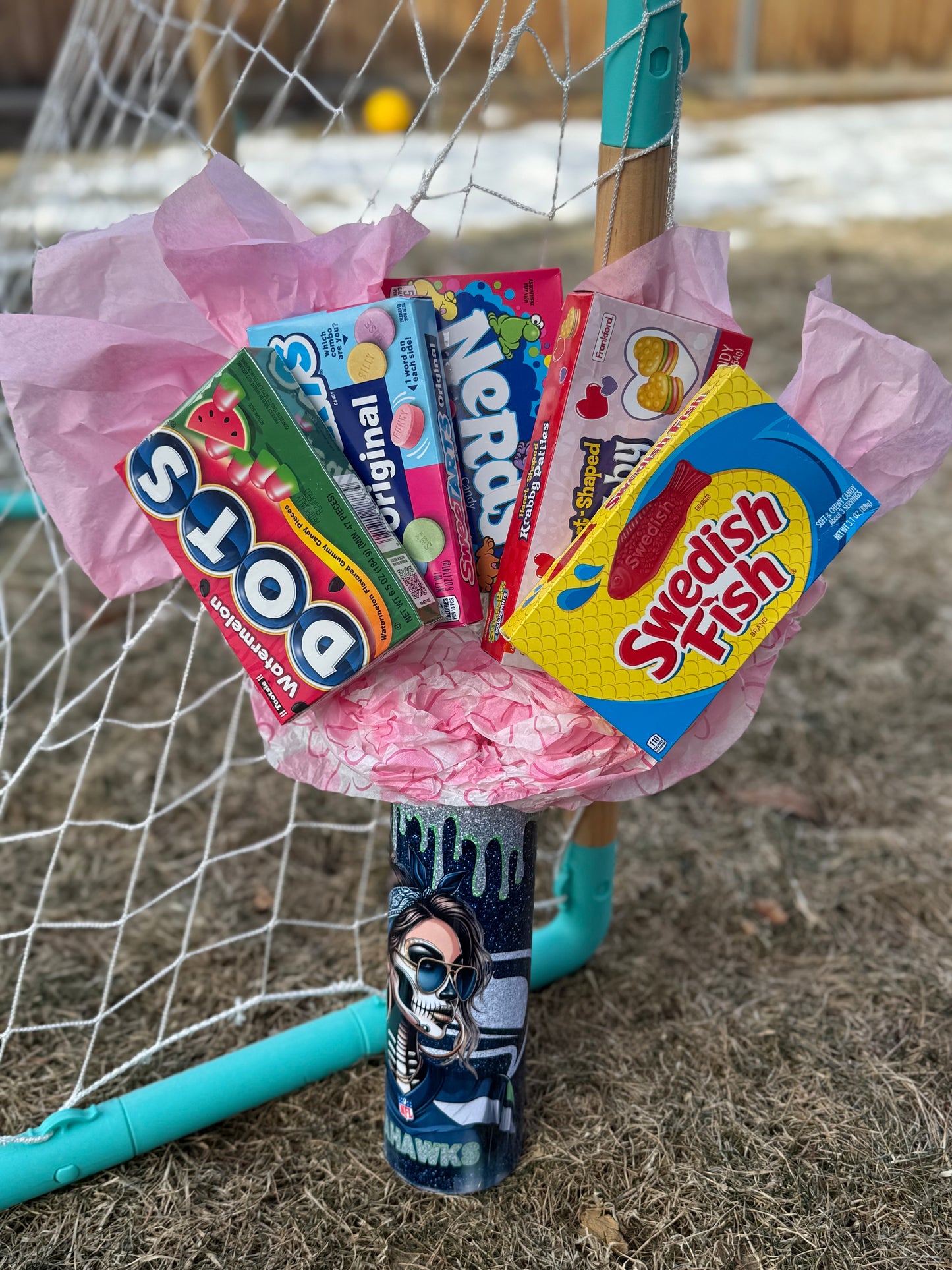 Custom Tumbler Candy Bouquet/Personalize with your Favorite photos