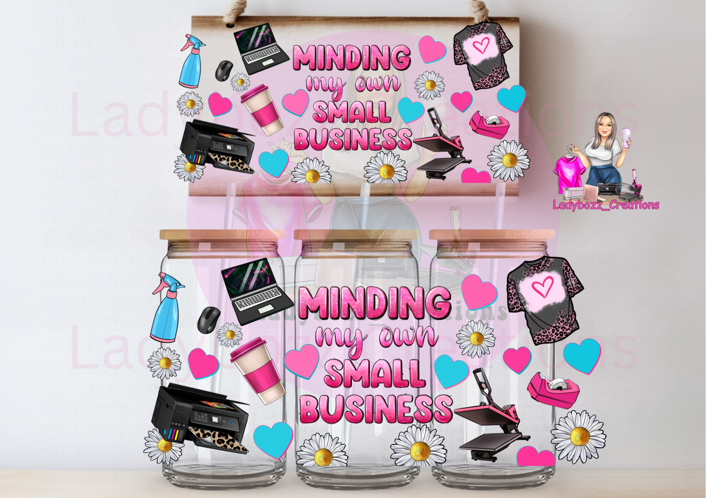 Mama/Minding my own Small Business/Set of 3 Wraps