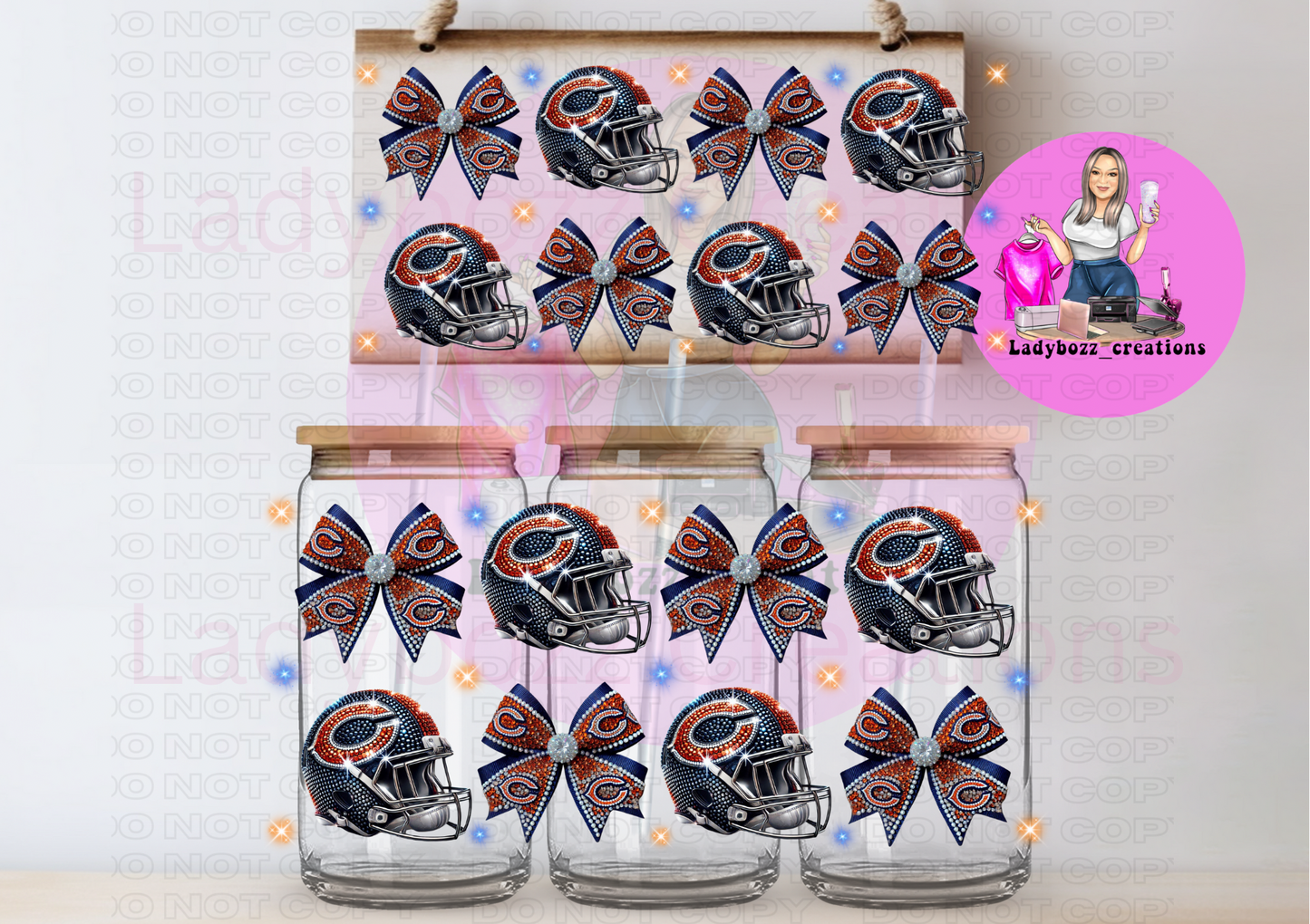 Glitter Football Wraps