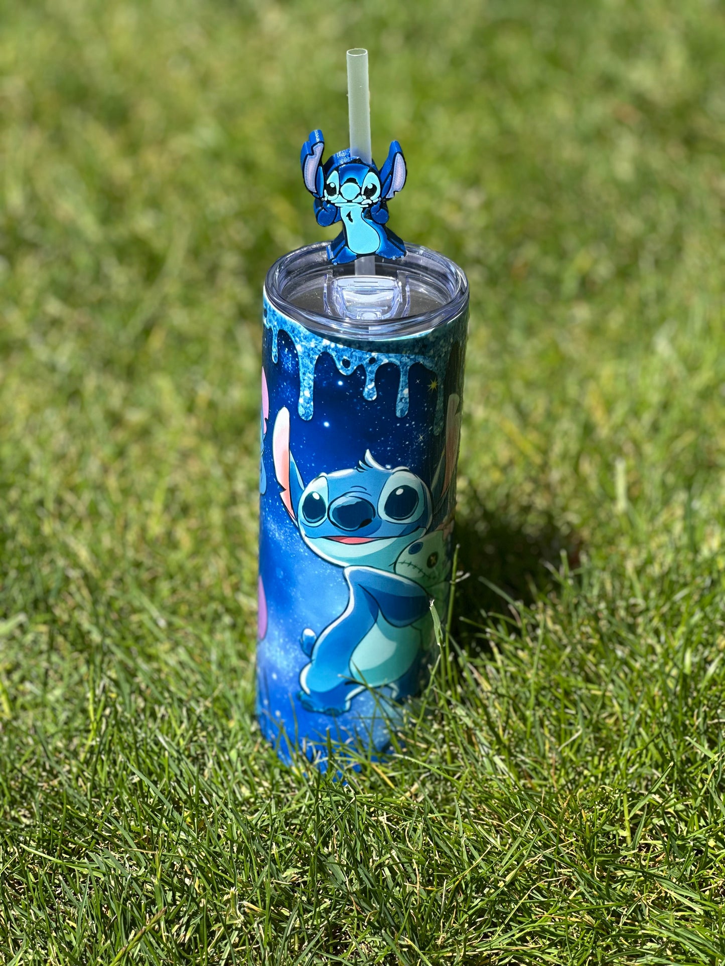 Stitch 20 oz tumbler with Stitch straw Topper included