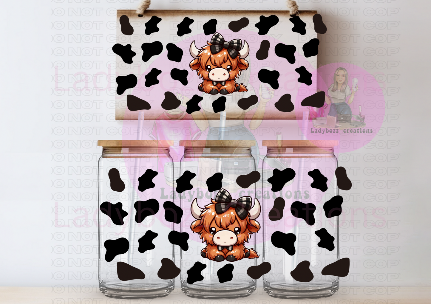Highland Cows set of 3 Wraps