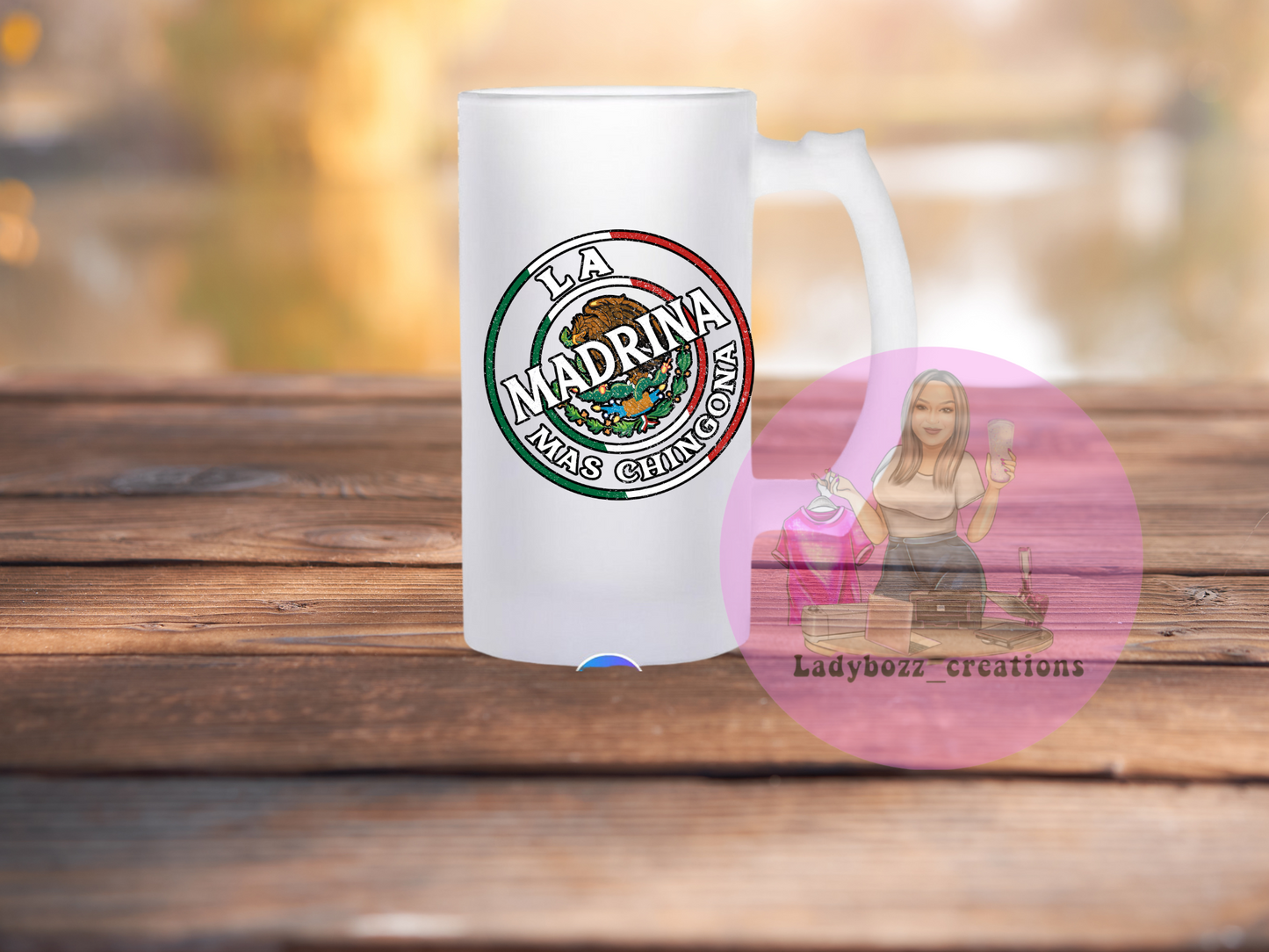 Chingon/papa/dad/mama/Familia Beer mugs