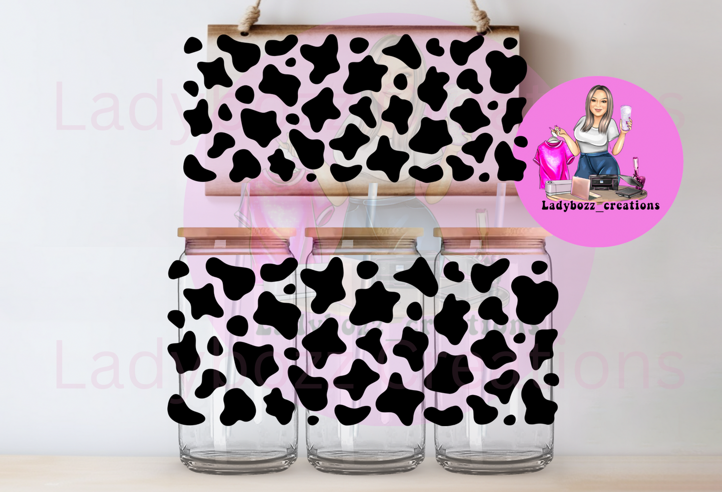 Black Cow Print