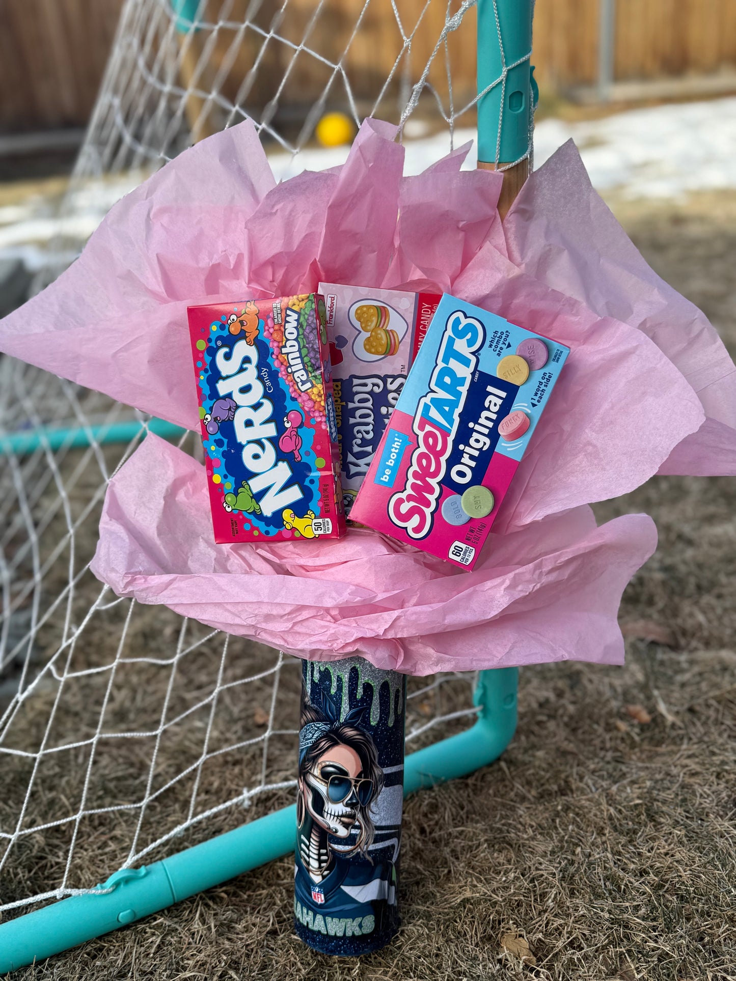 Custom Tumbler Candy Bouquet/Personalize with your Favorite photos
