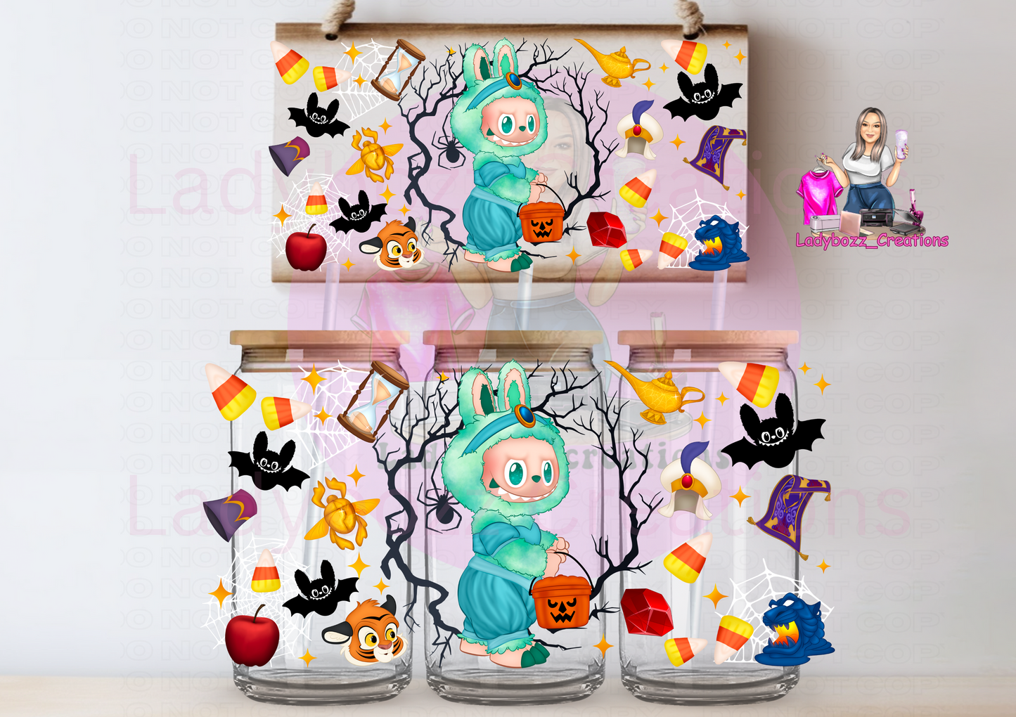 Labubu Halloween Princess Libbey Glassware