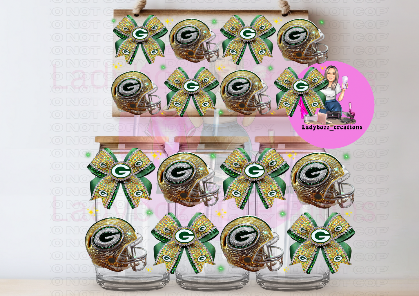 Glitter Football Wraps