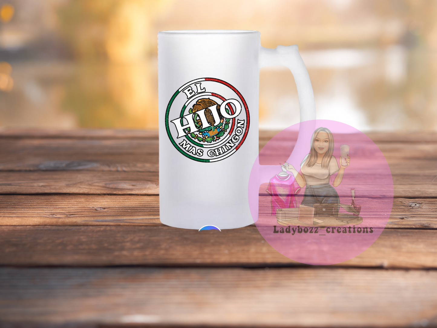 Chingon/papa/dad/mama/Familia Beer mugs