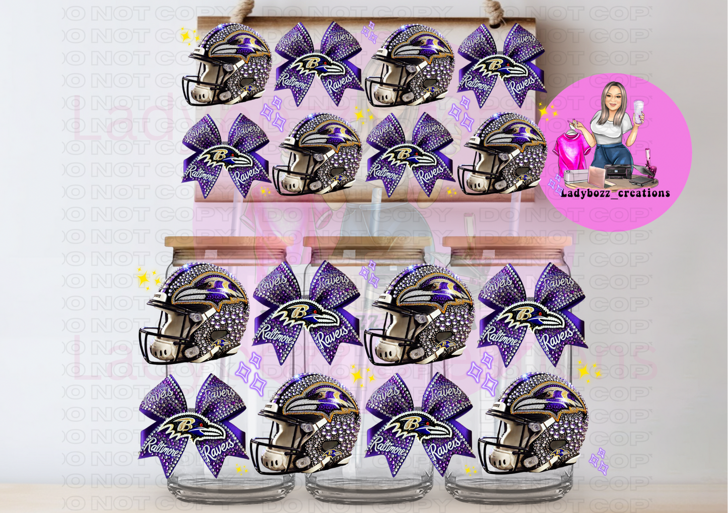 Glitter Football Wraps