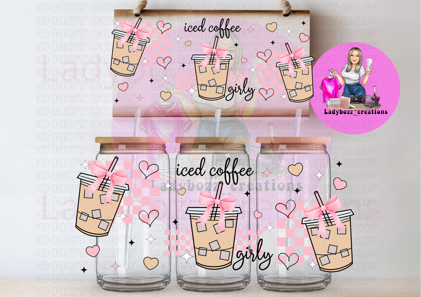 SET OF 5 WRAPS COFFEE/Energy/coquette bow/small business mama