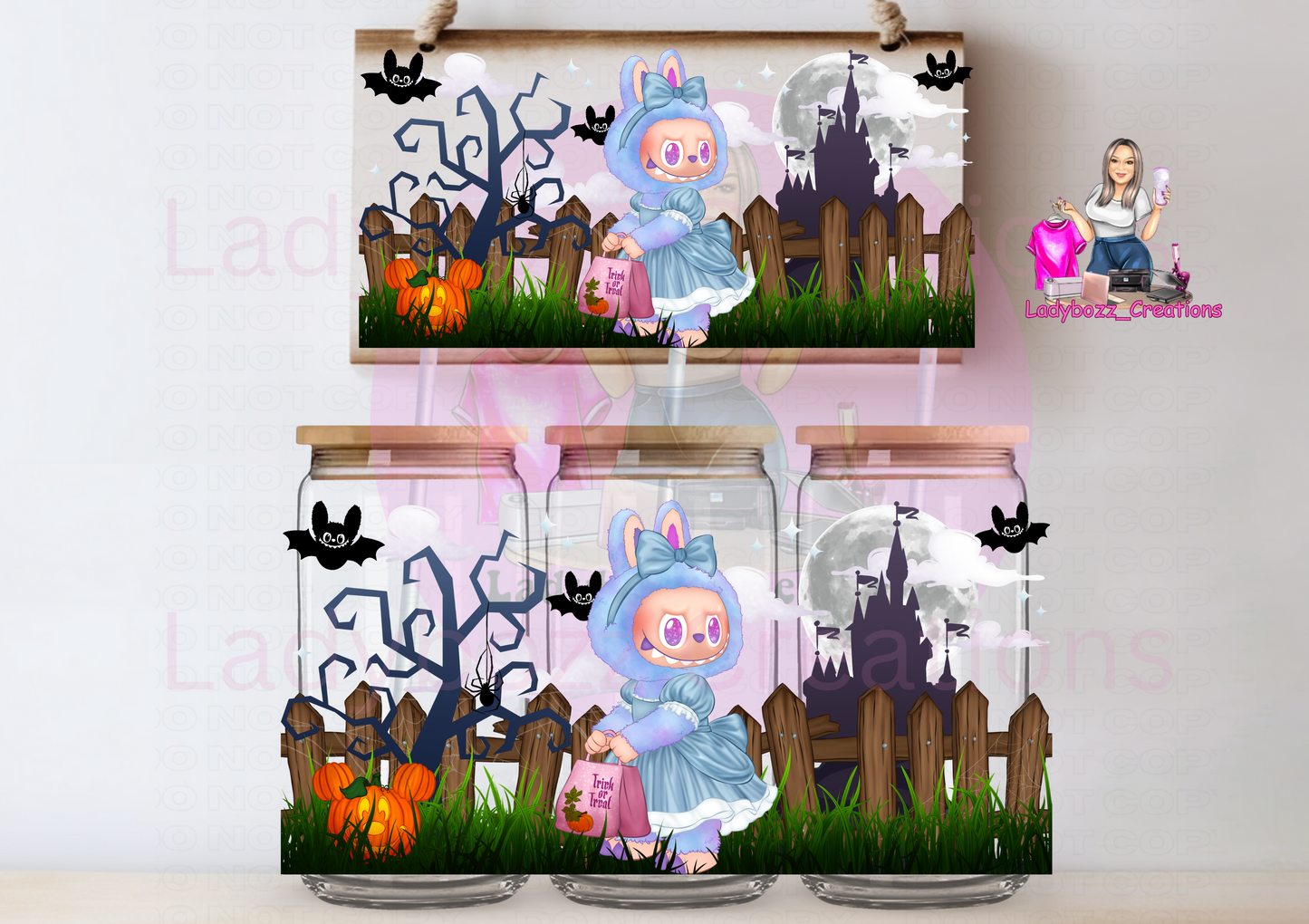 Labubu Halloween Princess Libbey Glassware