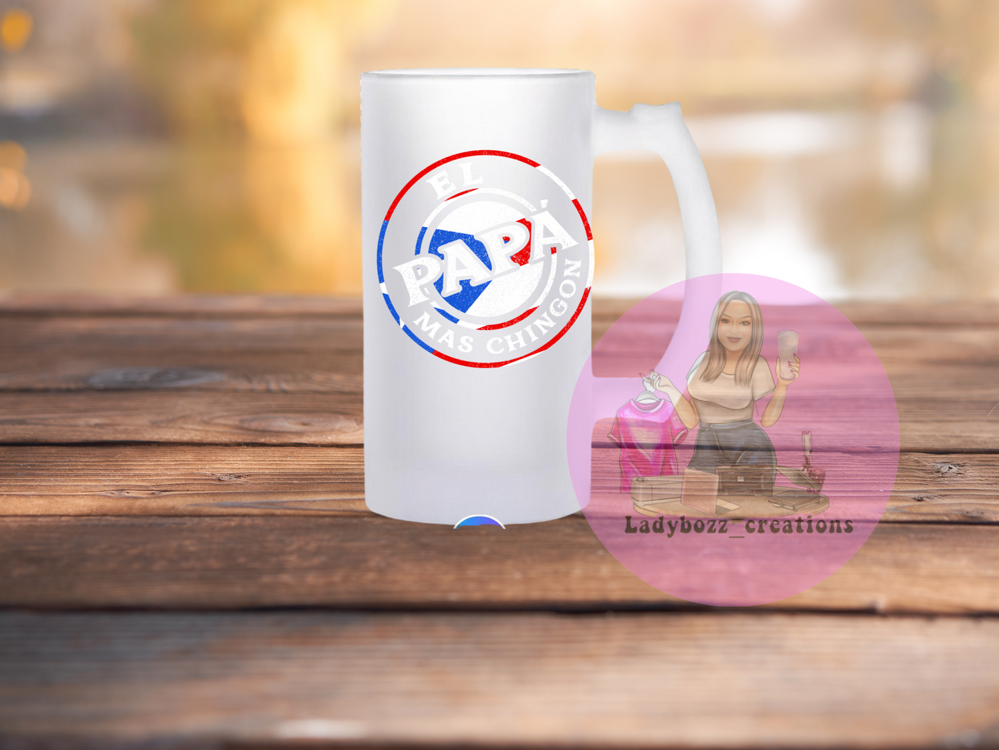 Chingon/papa/dad/mama/Familia Beer mugs