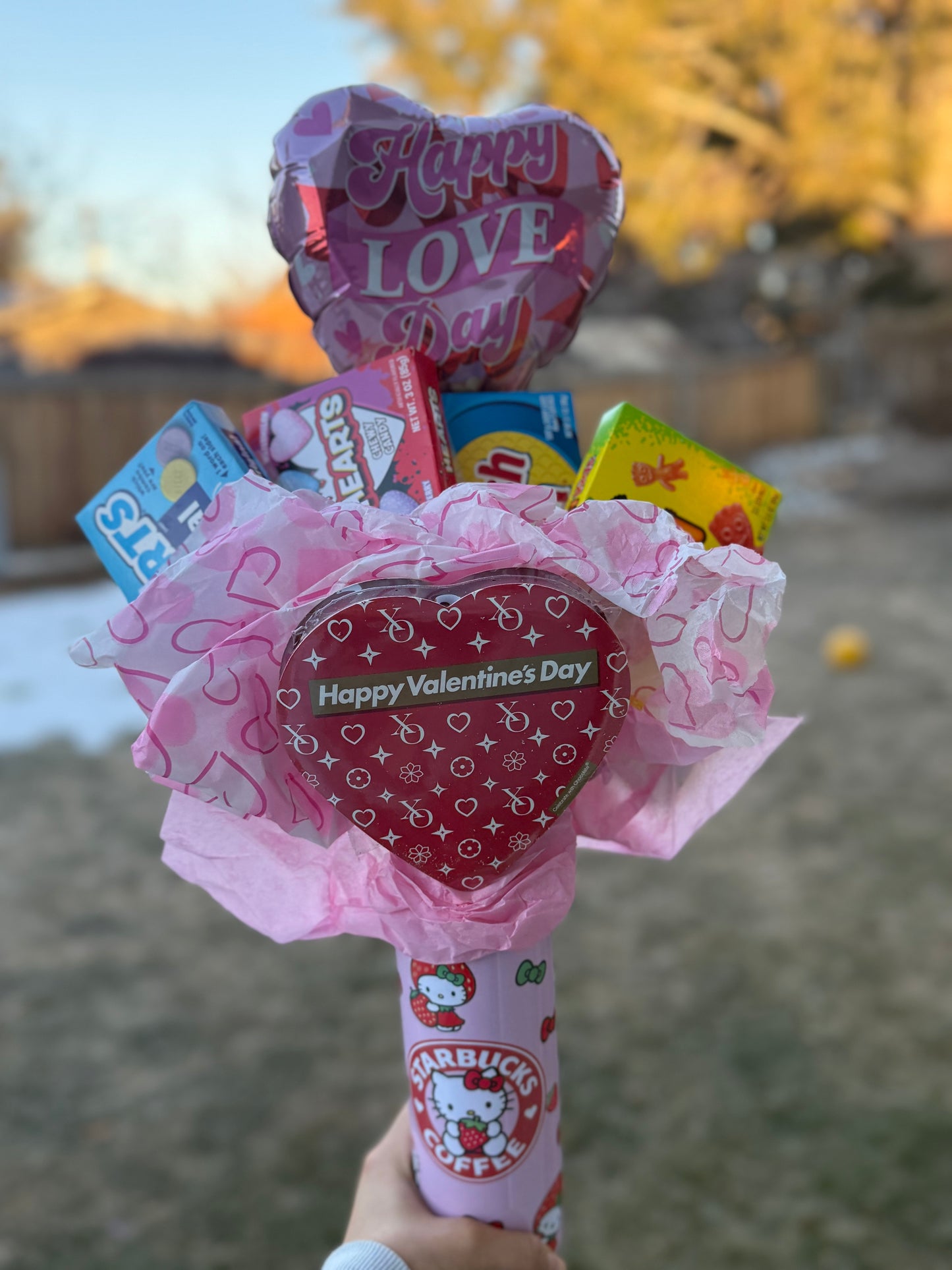 Custom Tumbler Candy Bouquet/Personalize with your Favorite photos