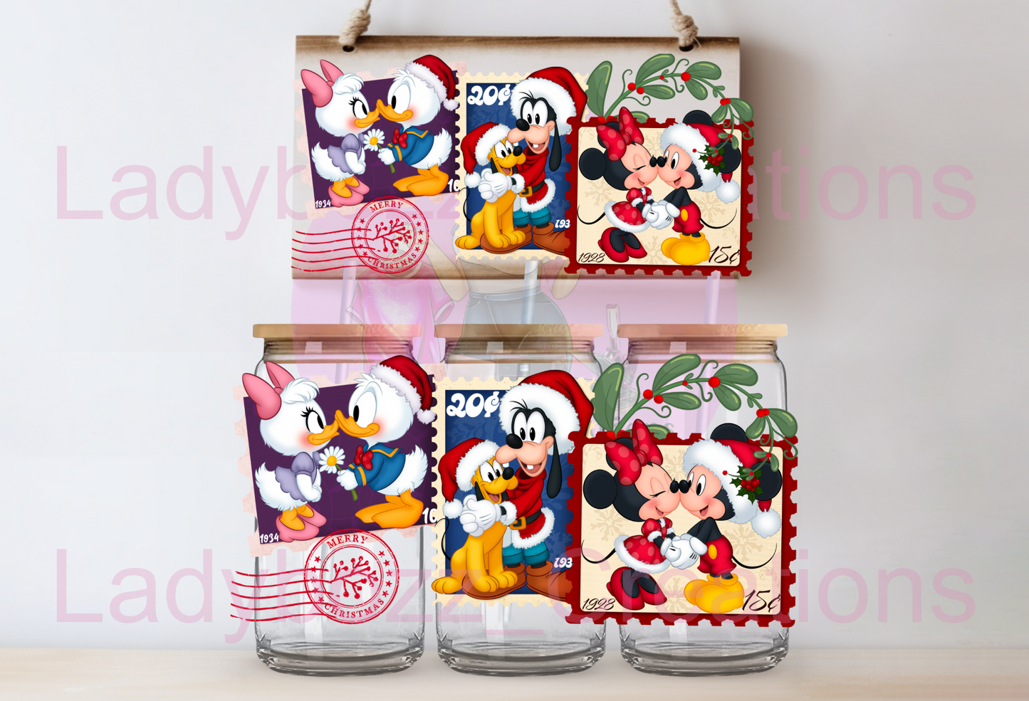 Mickey and Characters Stamp Wrap