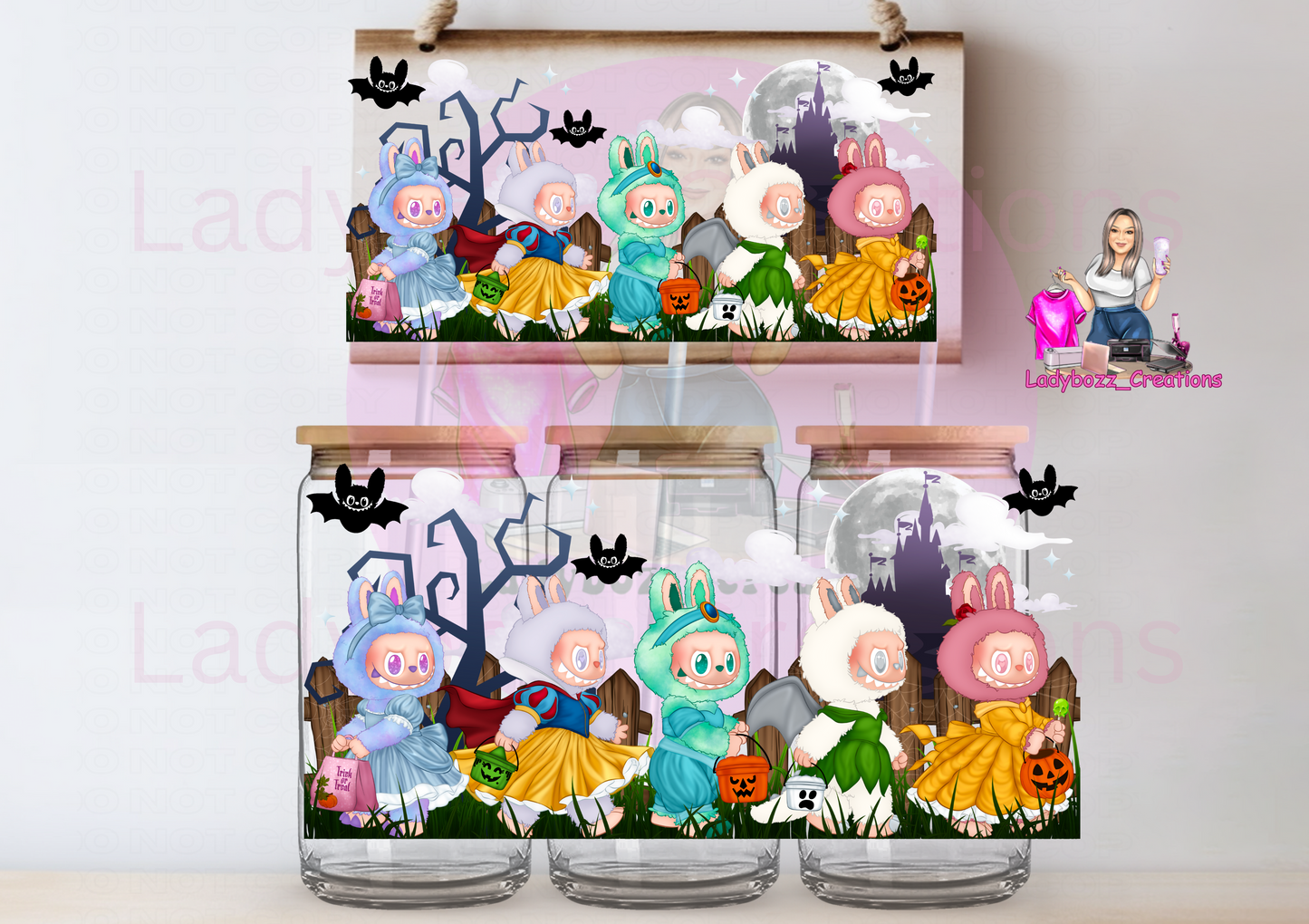 Labubu Halloween Princess Libbey Glassware