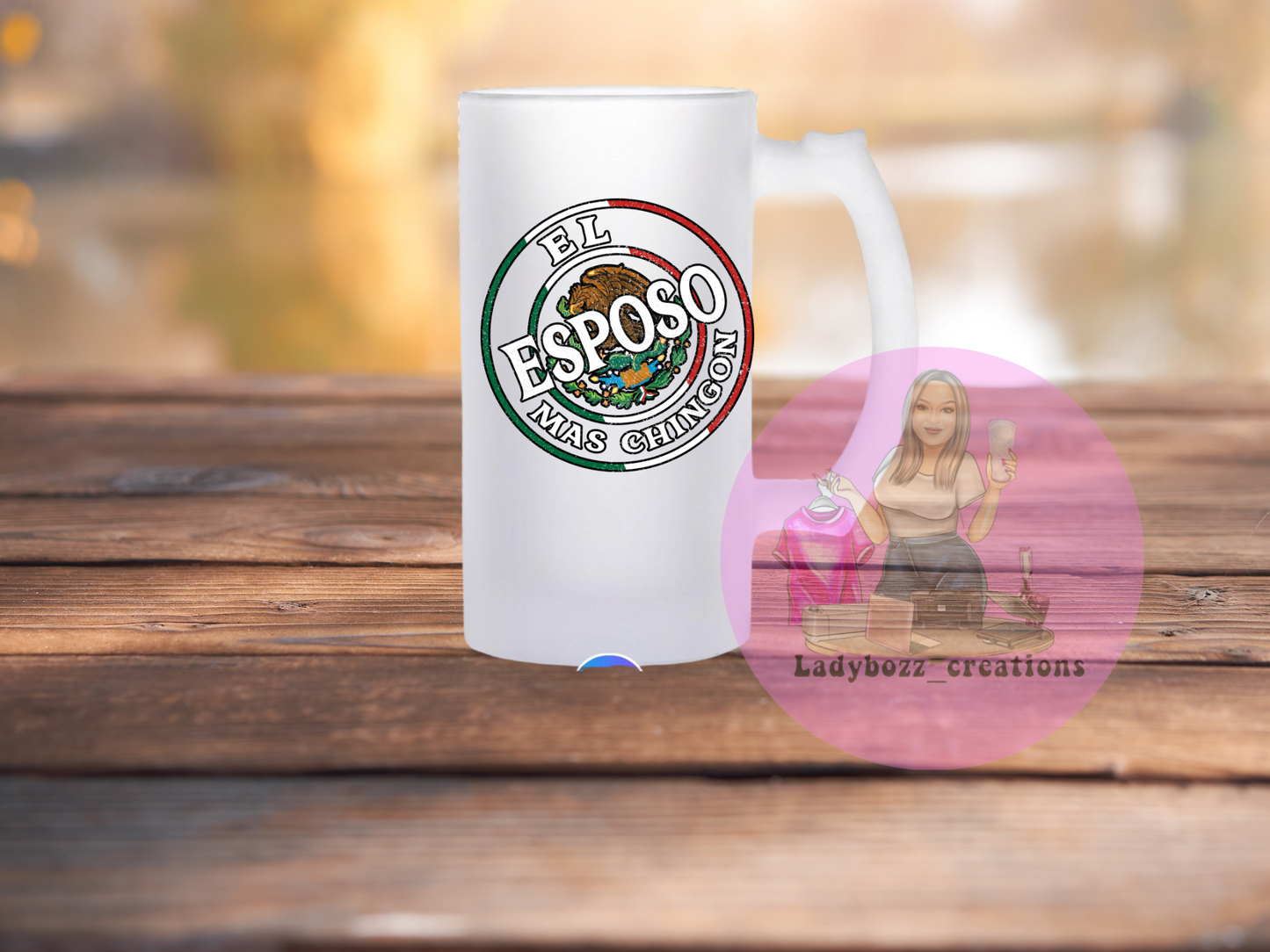 Chingon/papa/dad/mama/Familia Beer mugs