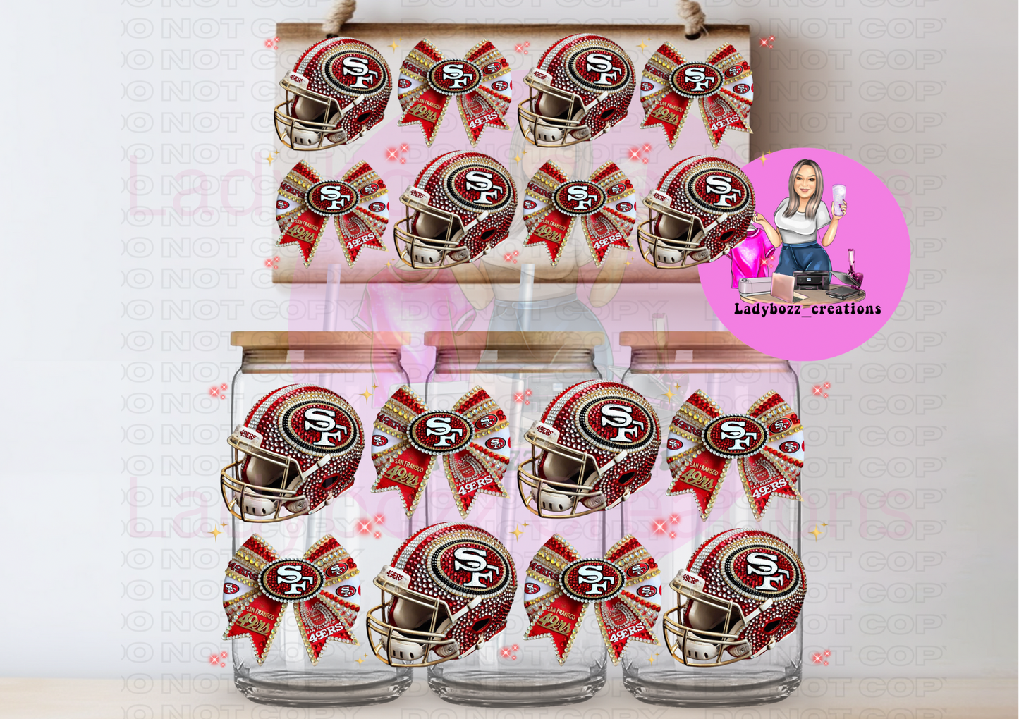 Glitter Football Wraps