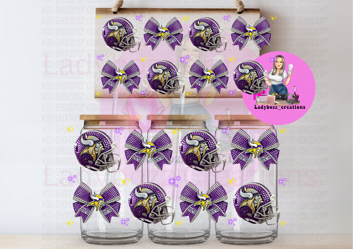 Glitter Football Wraps