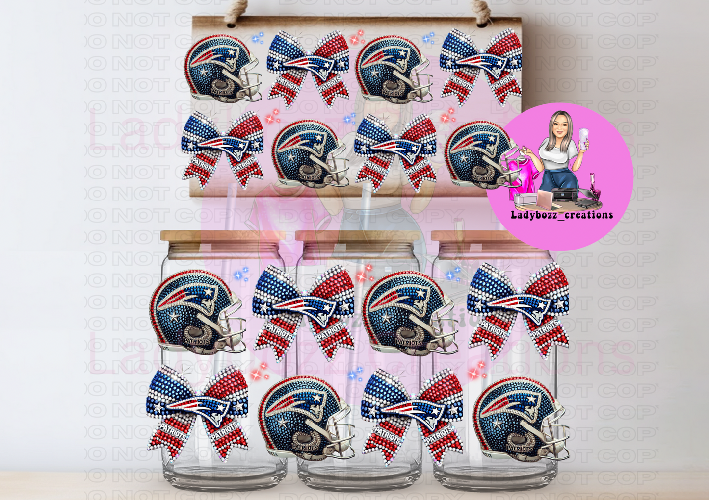 Glitter Football Wraps