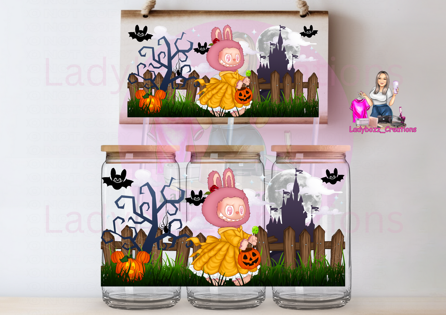 Labubu Halloween Princess Libbey Glassware