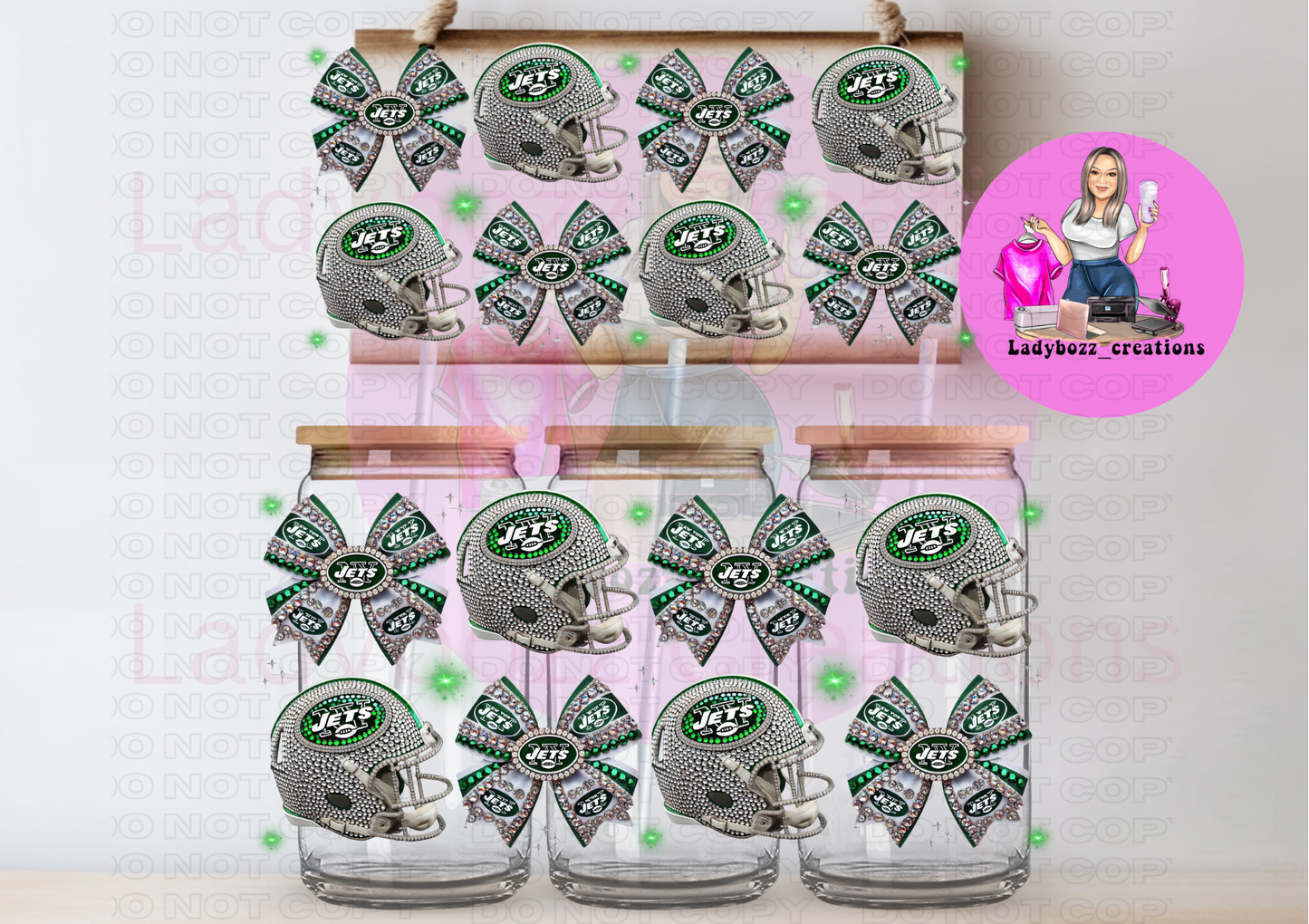 Glitter Football Wraps