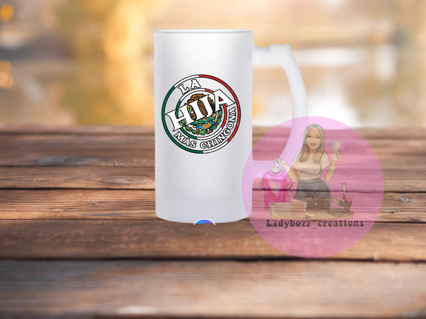 Chingon/papa/dad/mama/Familia Beer mugs