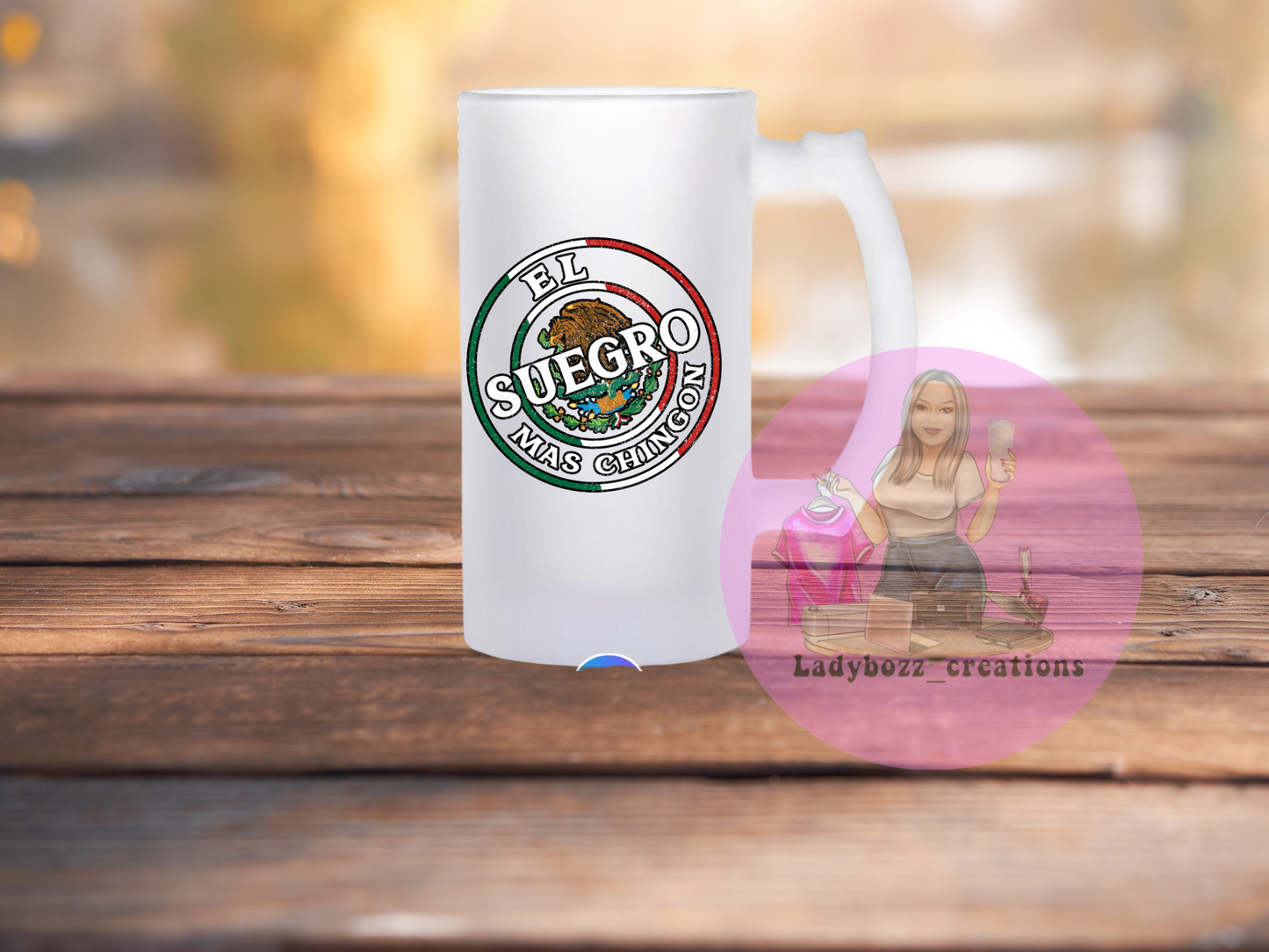 Chingon/papa/dad/mama/Familia Beer mugs