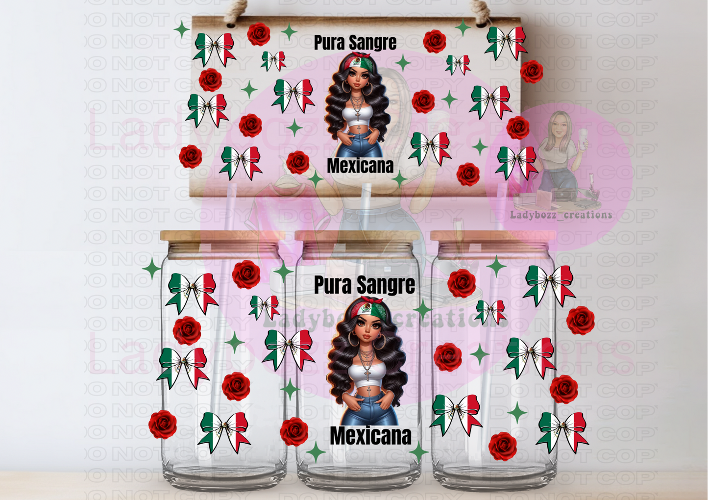 Mexica Girl with Mexico Flag