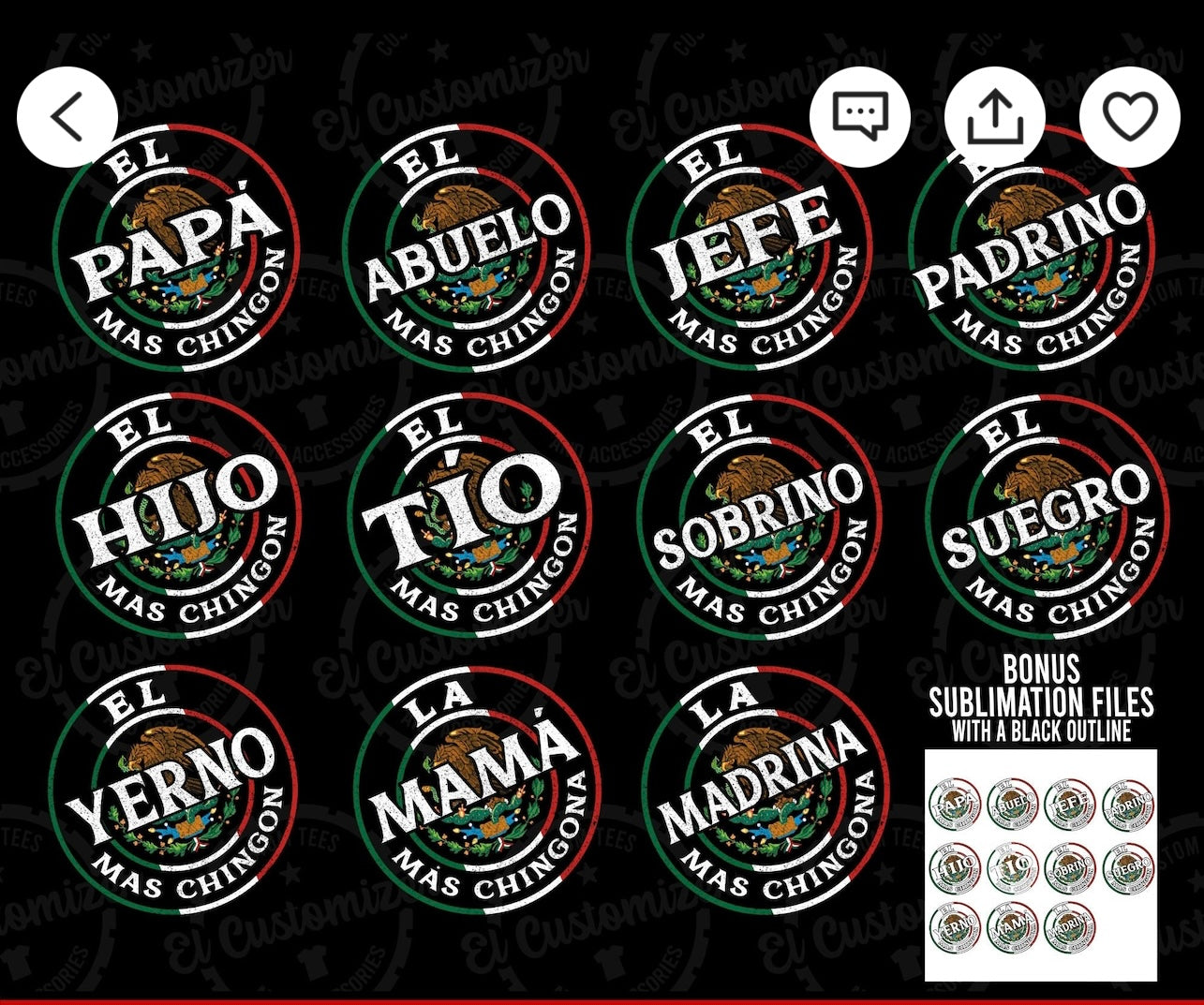 La Mamá/Papa/Abuelo/Madrina/Padrino Chingona