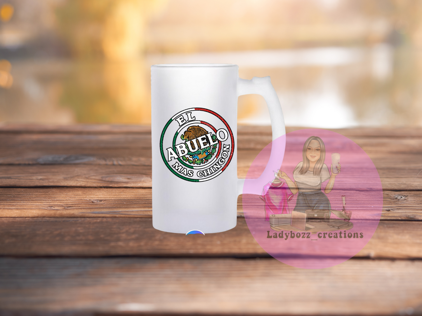 Chingon/papa/dad/mama/Familia Beer mugs