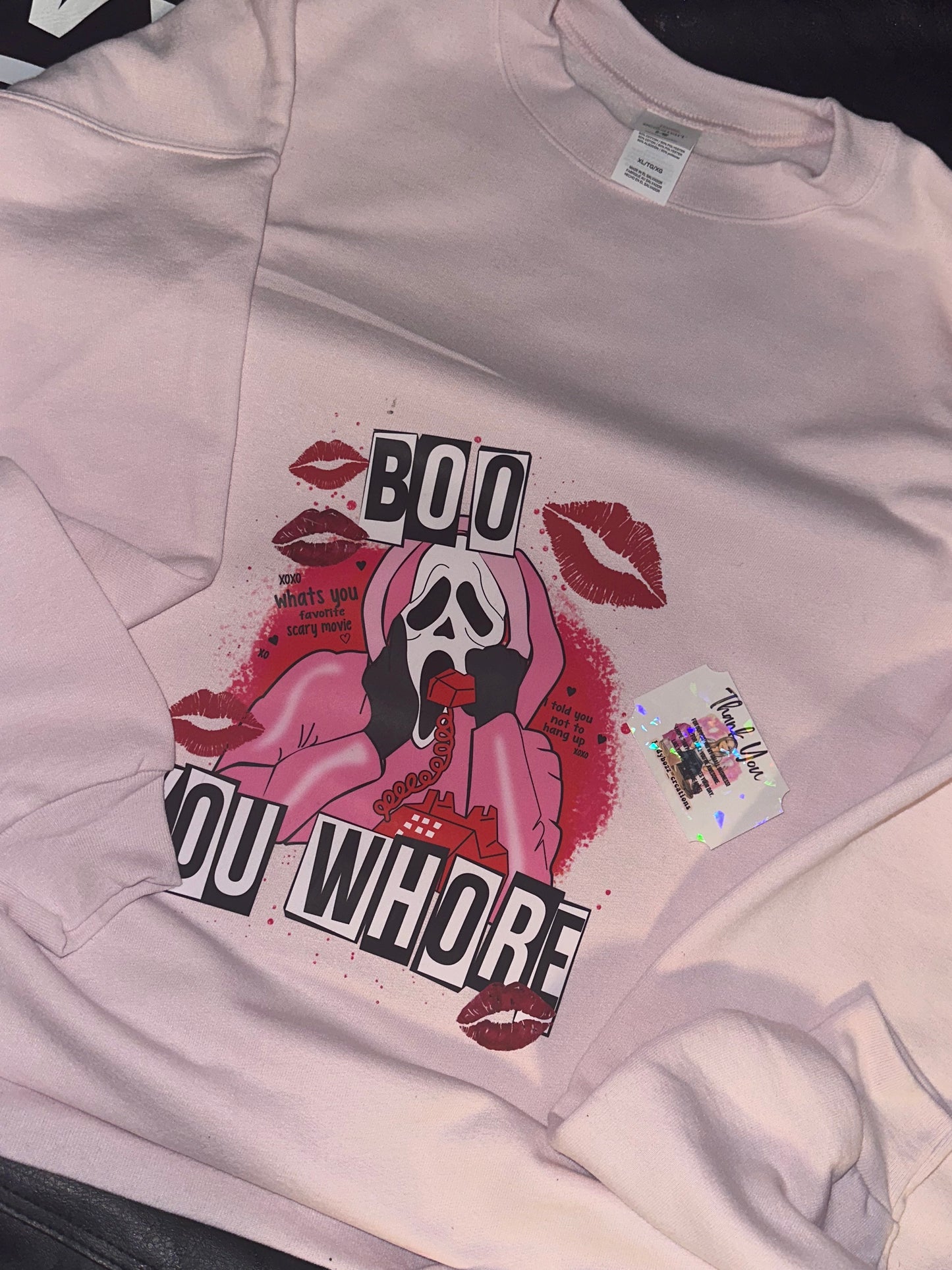 Boo You Wh*** Pink Crewneck Sweatshirt