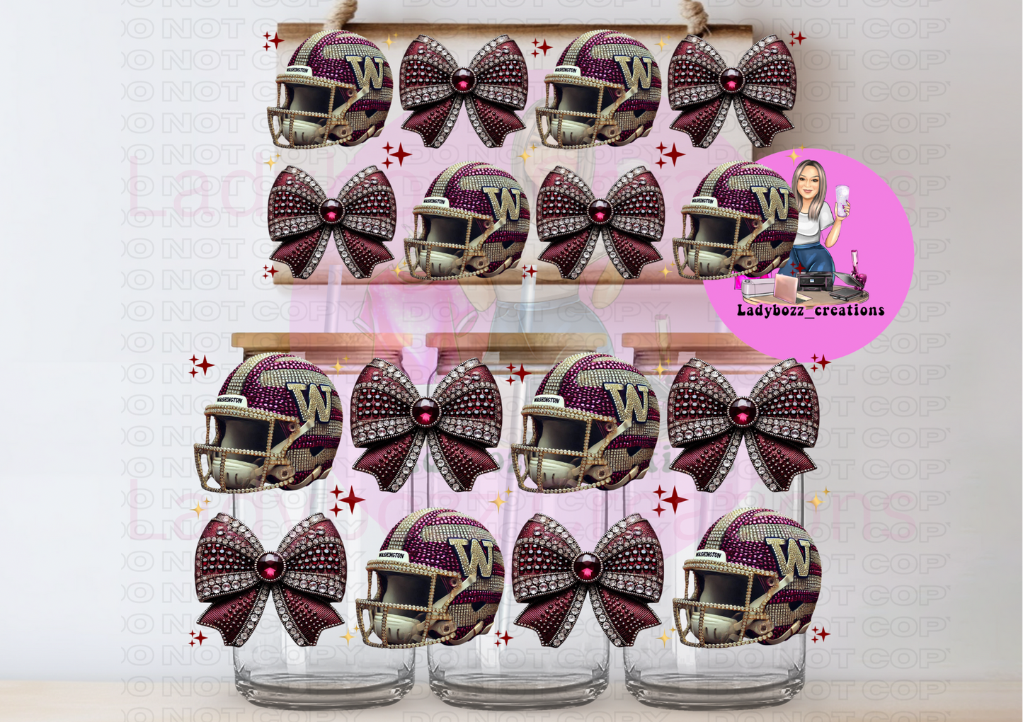Glitter Football Wraps