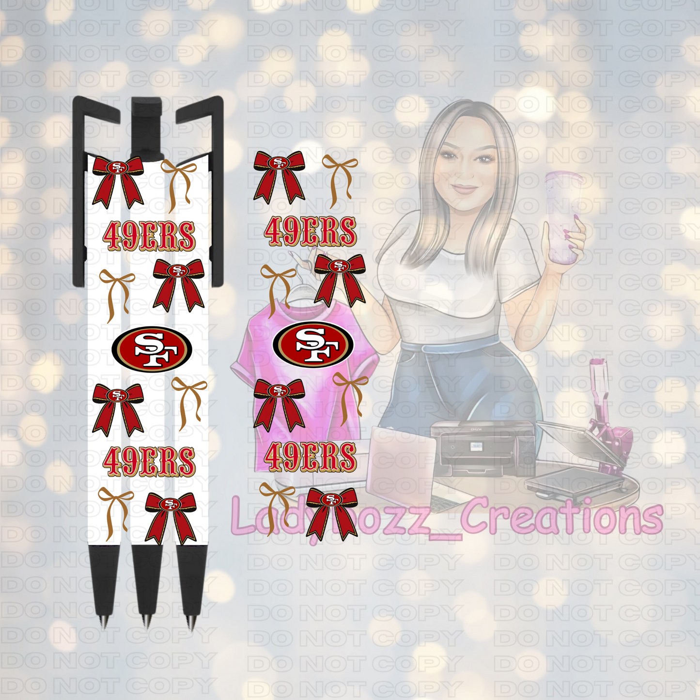 Football Coquette Pen Wraps