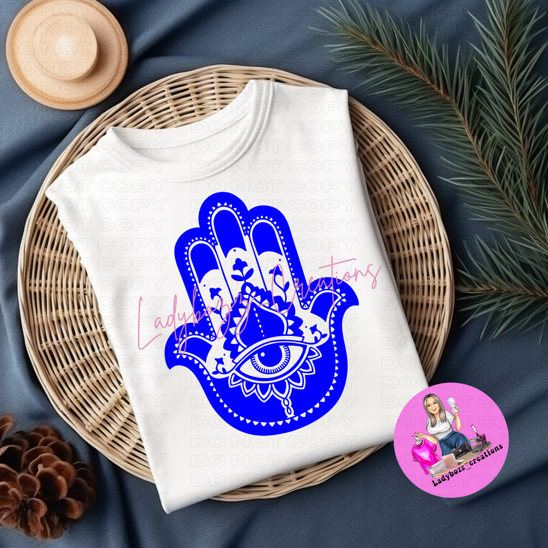 Evil Eye Blue Hand/Tshirt or print only