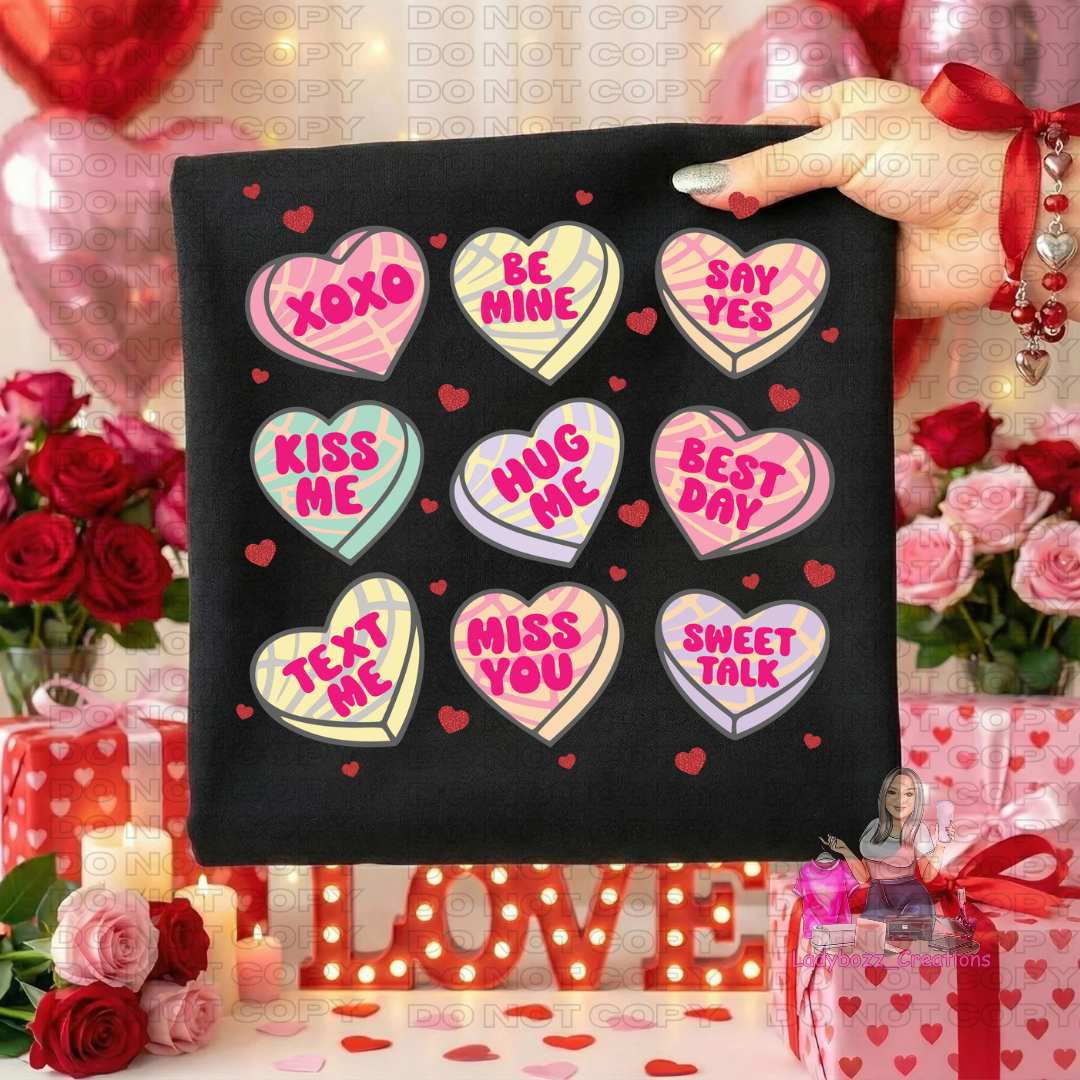 XO Candy Hearts/Tshirt/Valentines