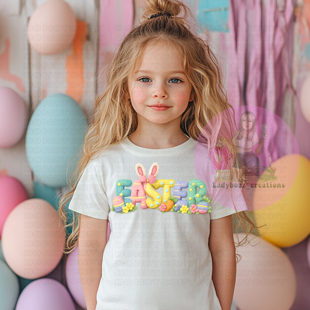 Easter Faux Embroidery/kids/tshirts