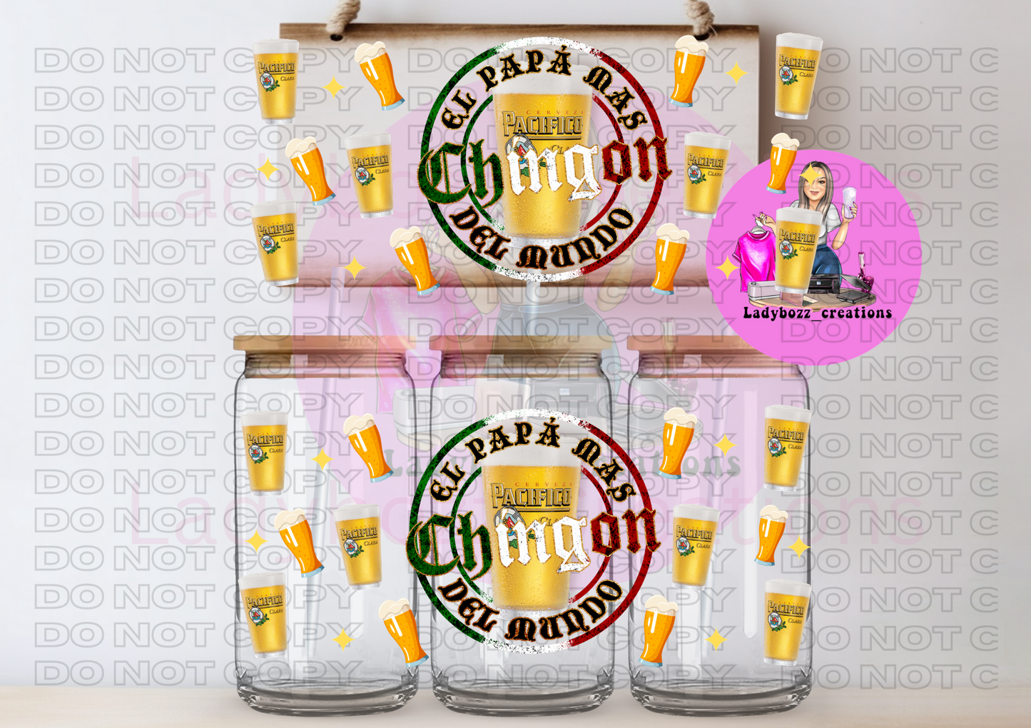 Papa Chingon/Pacifico/2 Wraps Only or Libbey Cup
