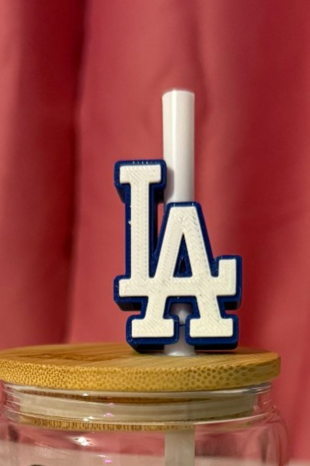 Dodgers Libbey Cup with 3d Straw Topper