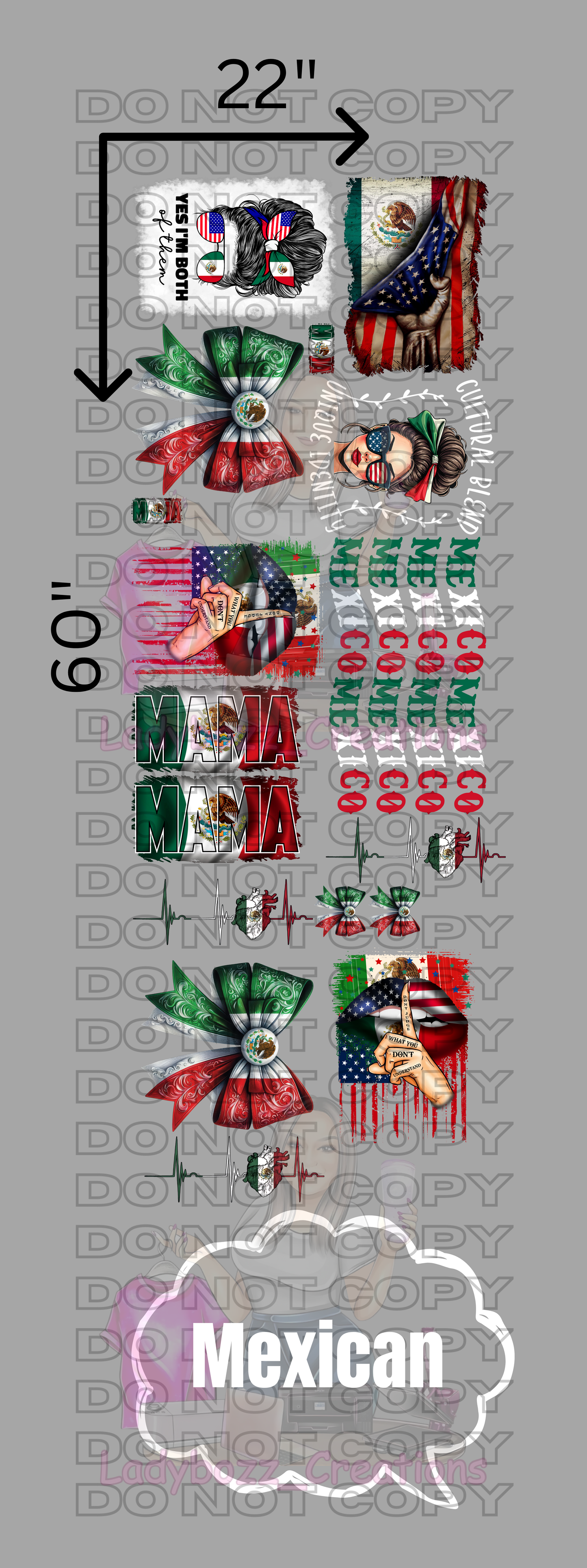 Mexican/DTF Gangsheet/Premade D17