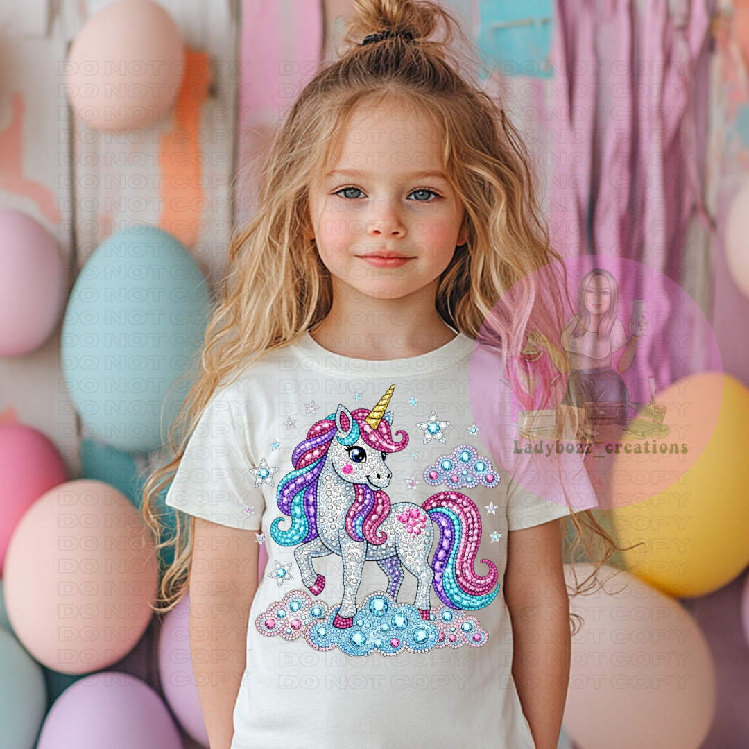 Little Pony Rhinestone Easter Faux/kids/tshirts