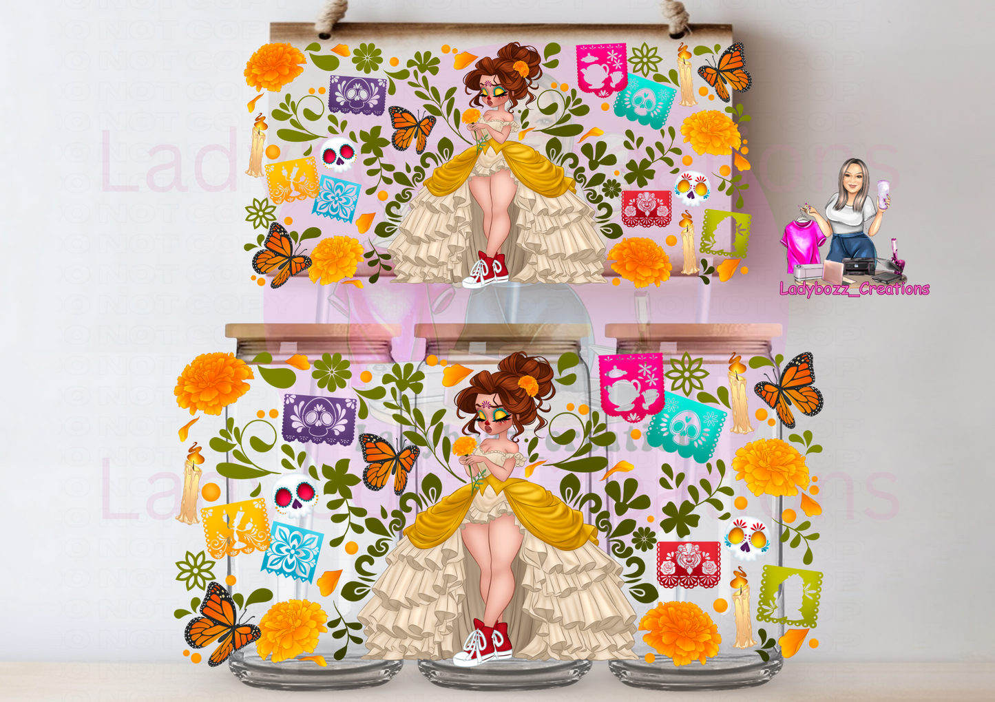 Princesses Catrinas/WITH MAKE UP/Scary/Halloween / WRAP BUNDLE