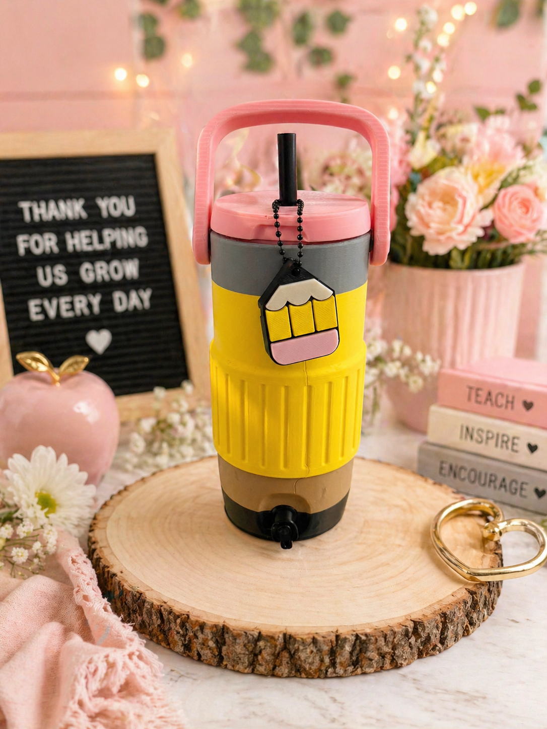 Teacher Appreciation 3D Printed Skinny Drink Can Holder
