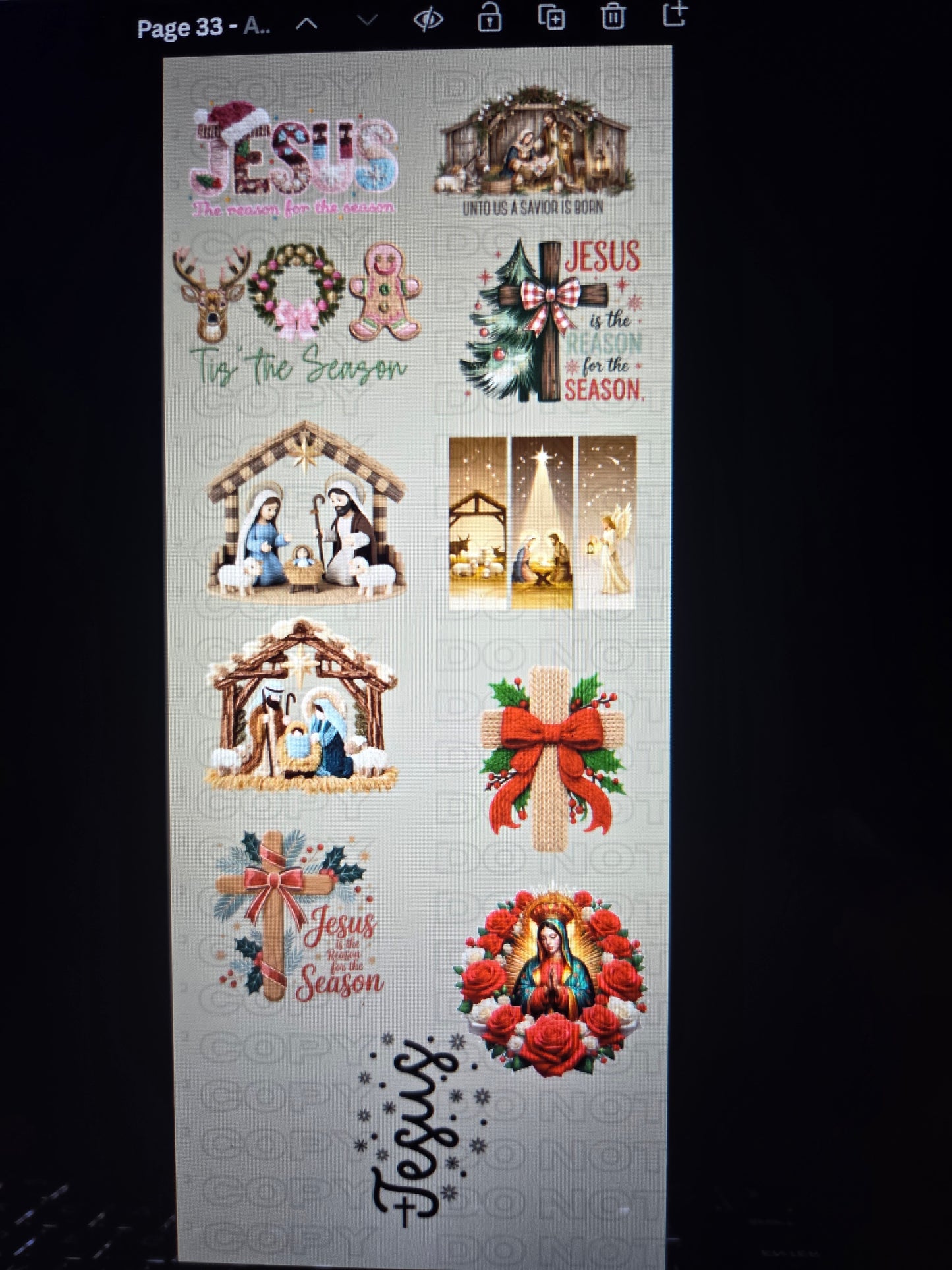 Christmas/Faith/Jesus/Christian/DTF Gangsheet/Premade