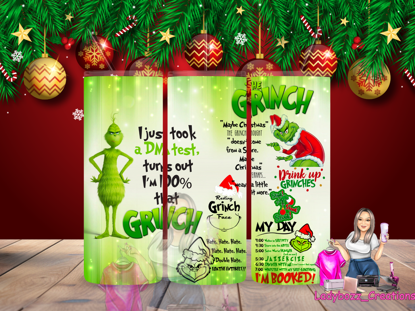 Christmas/Grinch/ Tumbler/ or sublimation print